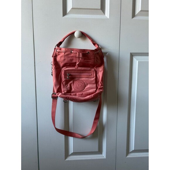 Kipling Coral Pink Nylon Backpack Purse main image 7